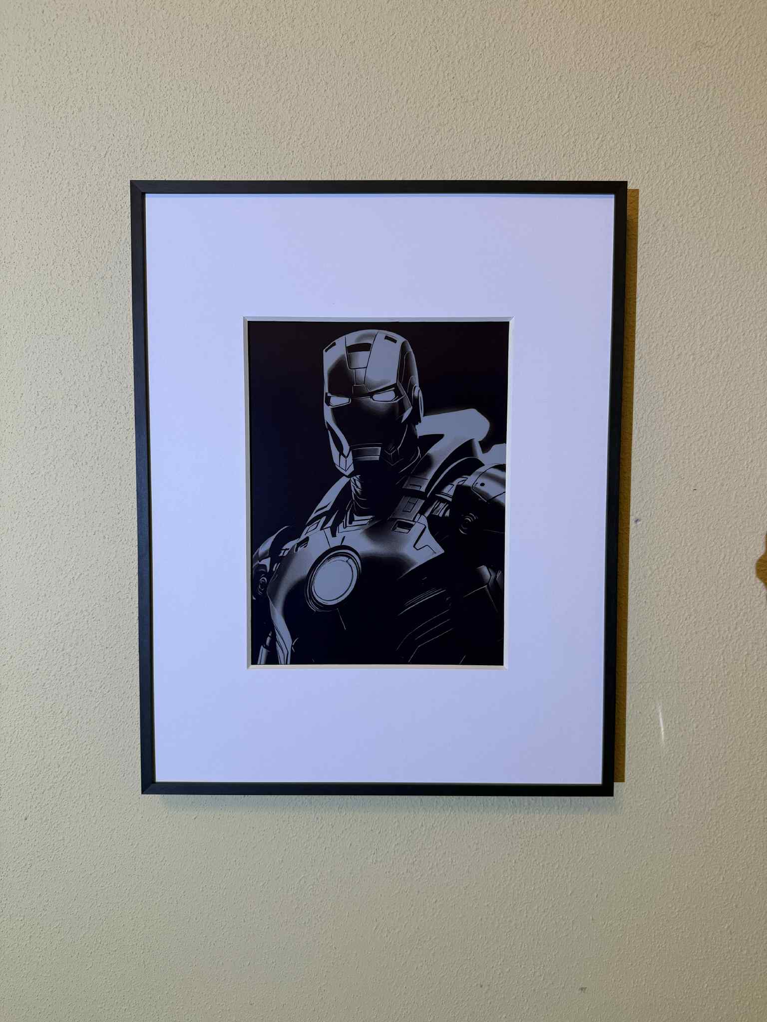 Digital print black and white on digital frame