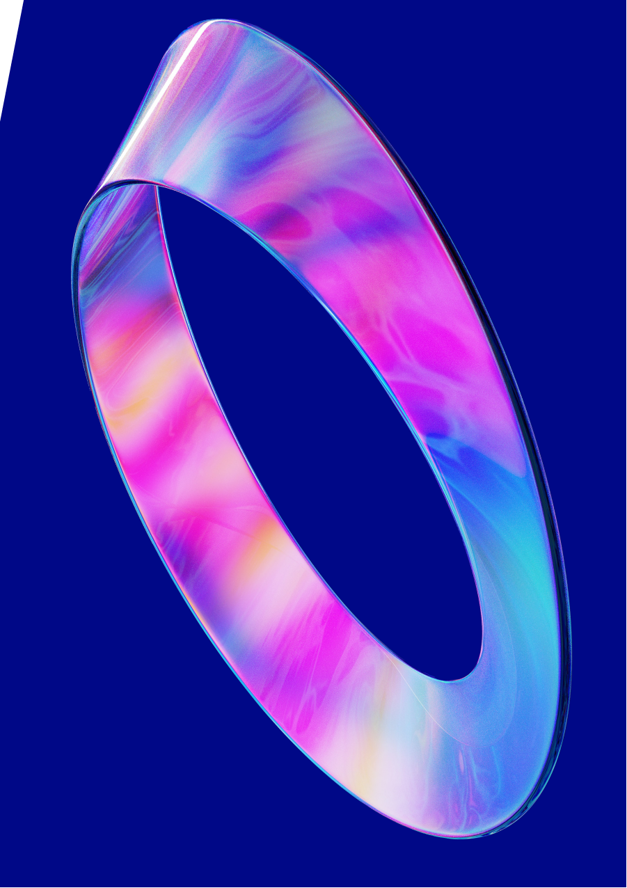 Multicolored circular ring