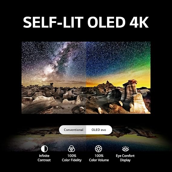 LG C3 OLED TV self lit