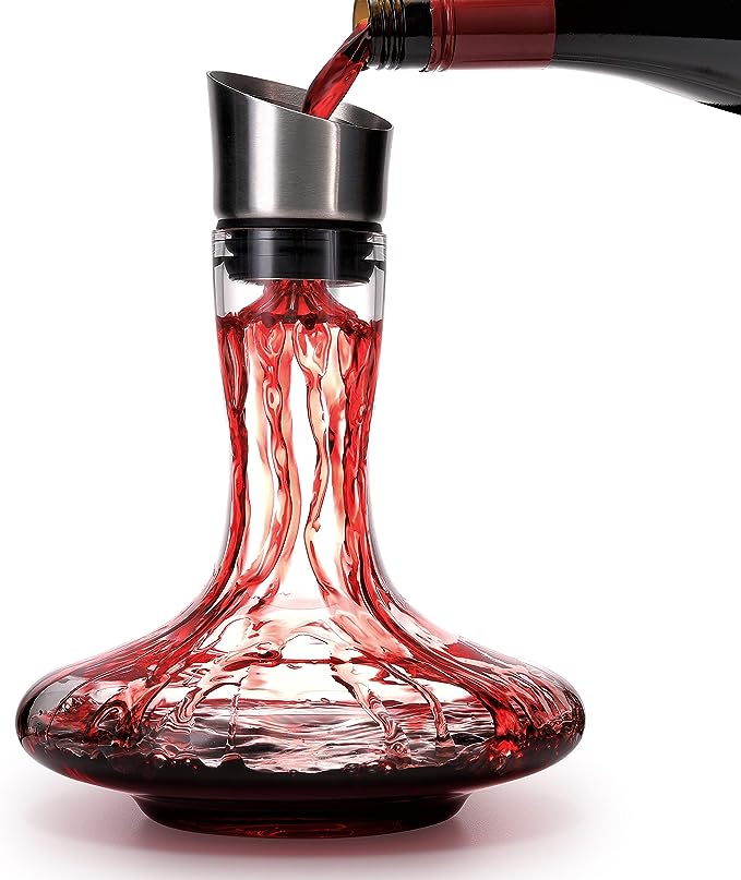 Wine Decanter with red wine